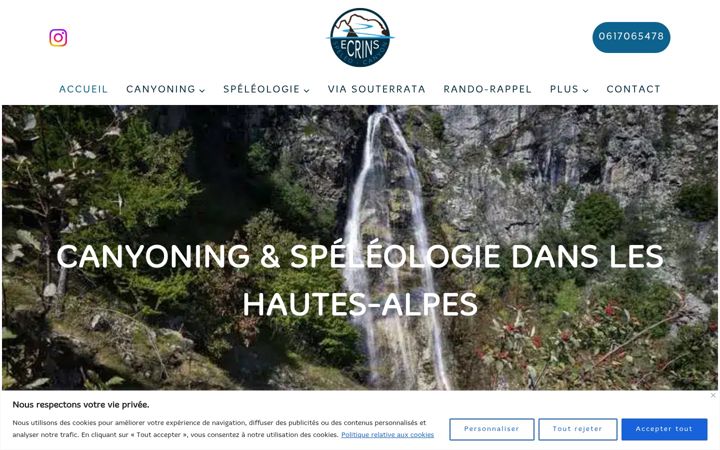 Screenshot of ecrins-speleo-canyon.com