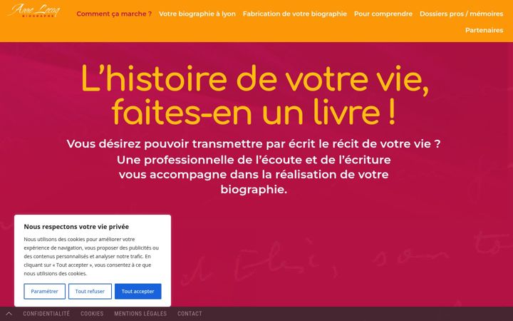 Screenshot of ecrire-son-histoire.com