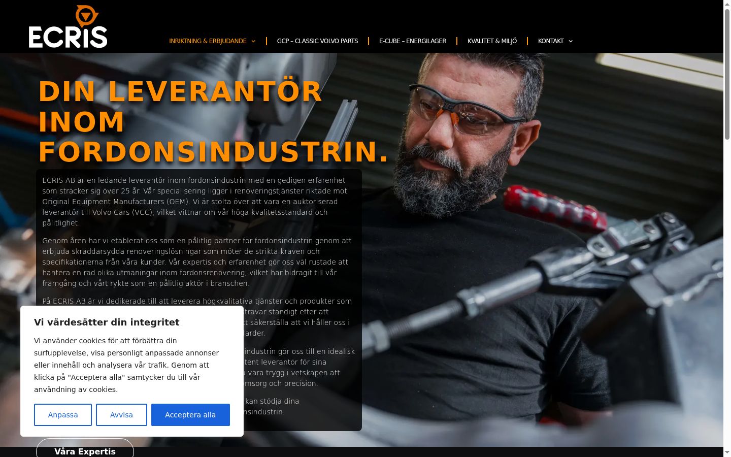 Screenshot van de toestemmingsbanner zoals getoond vóór enige interactie