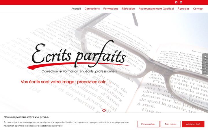 Snímek obrazovky ecrits-parfaits.fr