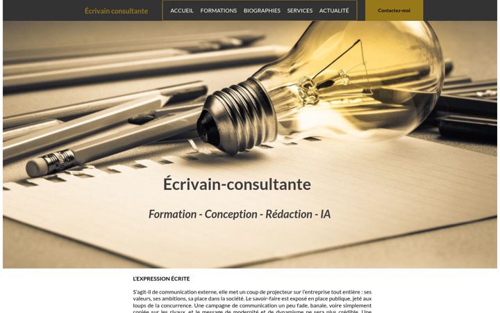 Screenshot of ecrivain-consultante.com