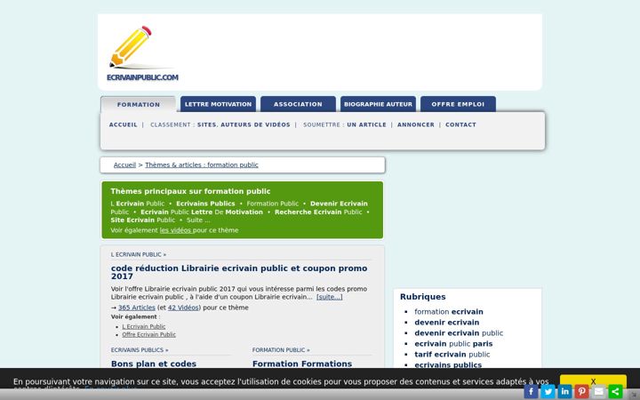 Screenshot of ecrivainpublic.com