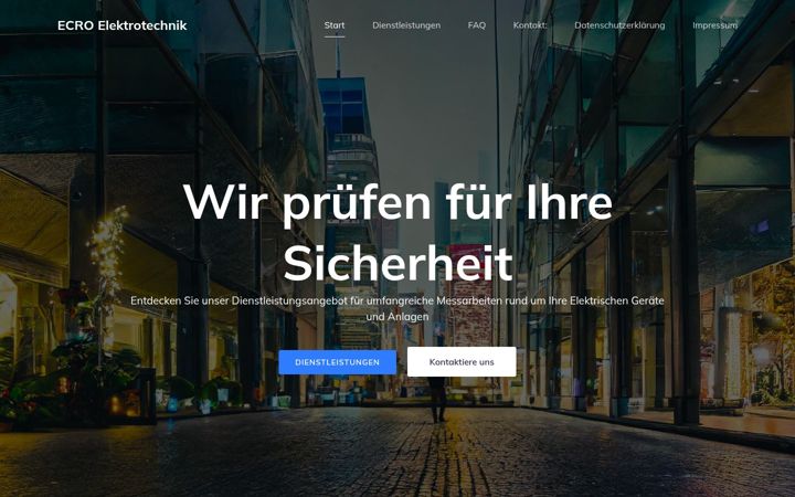 Screenshot of ecro-elektrotechnik.de