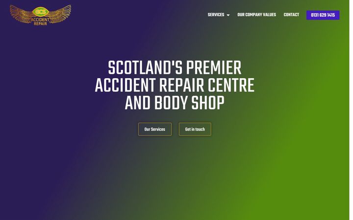 Screenshot of ecs-accident-repair.co.uk