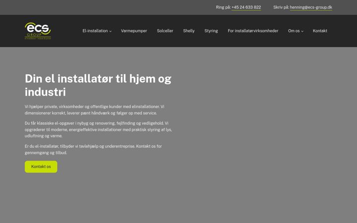 Screenshot of ecs-group.dk