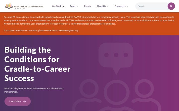 Screenshot of ecs.org