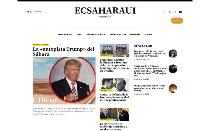 Screenshot of ecsaharaui.com