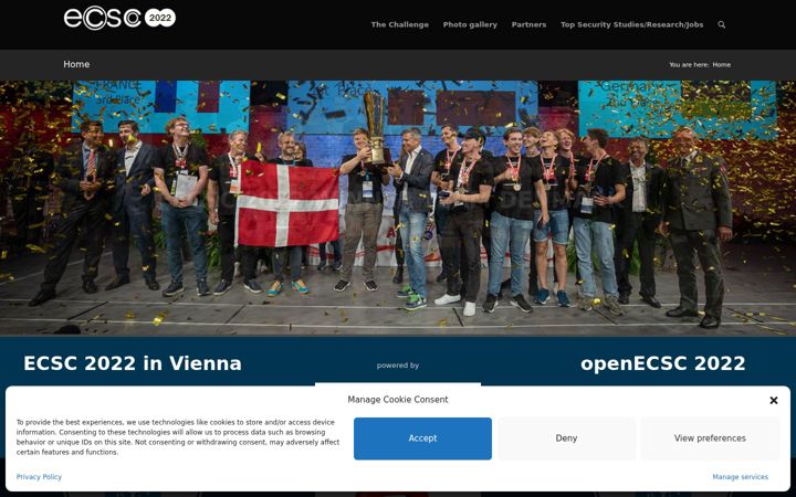 Screenshot of ecsc2022.eu