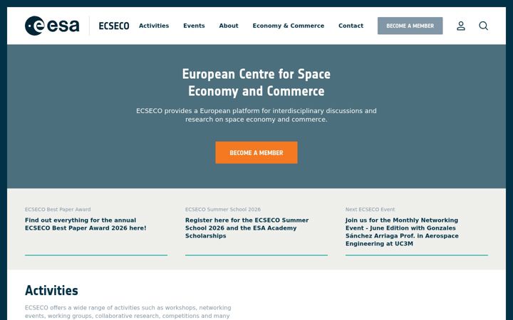 Posnetek zaslona ecseco.org