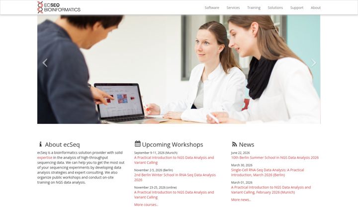 Screenshot of ecseq.com