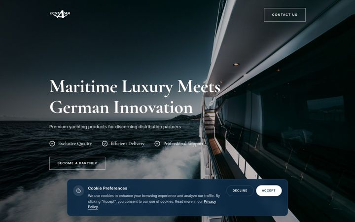 Screenshot of ecstasea-maritim.com