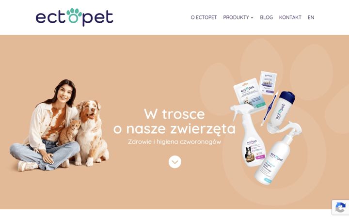 Captura de pantalla de ectopet.pl