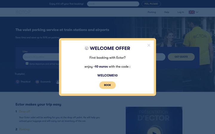 Screenshot of ectorparking.com