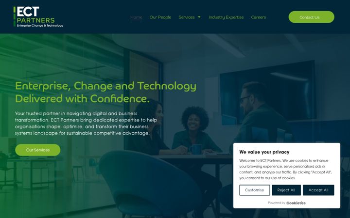 Screenshot of ectpartners.co.uk