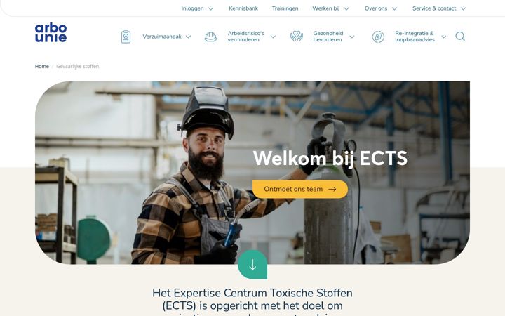 Screenshot of ects.nl