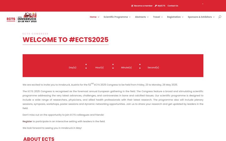 Posnetek zaslona ects2025.org