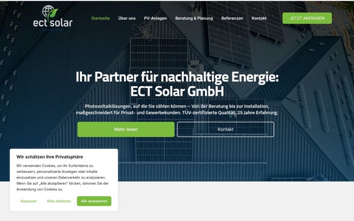 Screenshot of ectsolargmbh.de
