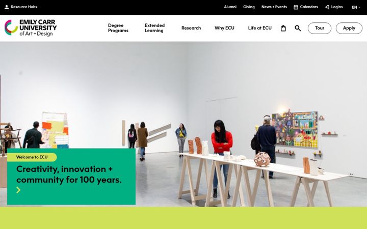 Screenshot of ecuad.ca