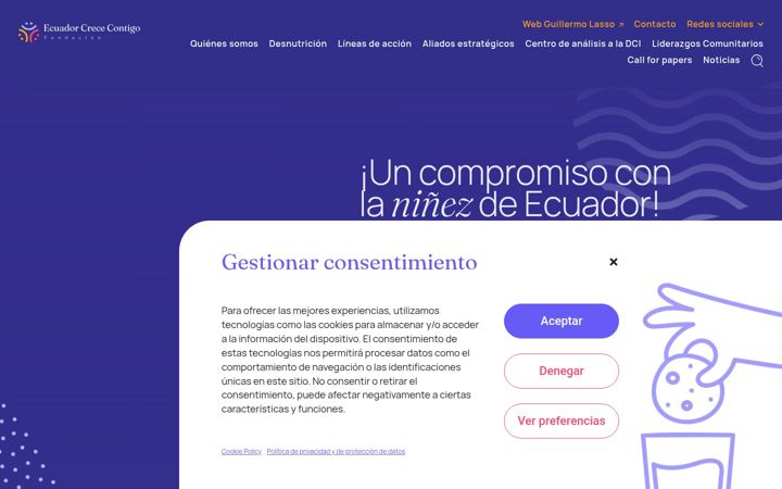 Posnetek zaslona ecuadorcrececontigo.org