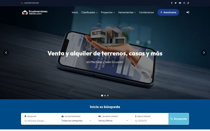 Screenshot of ecuainversiones.com