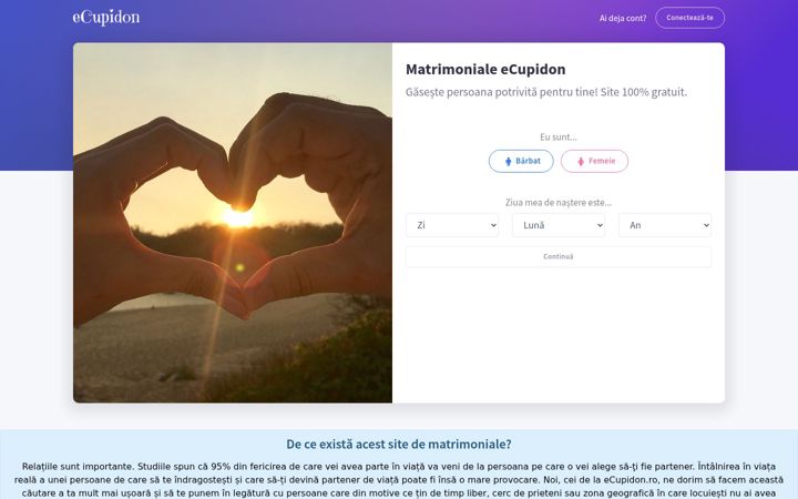 Screenshot of ecupidon.ro