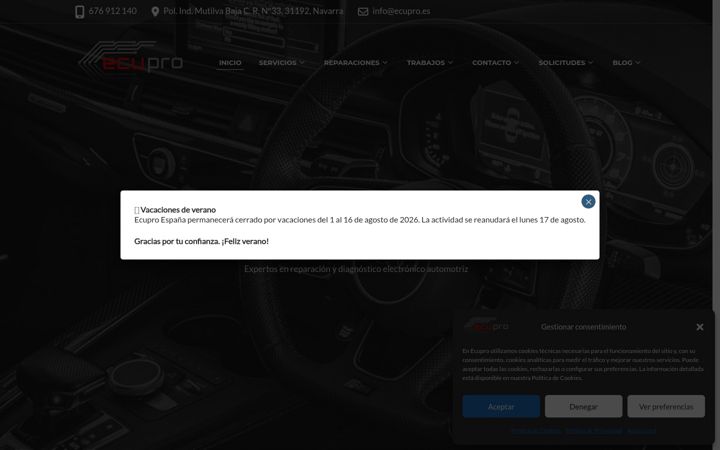 Screenshot of ecupro.es