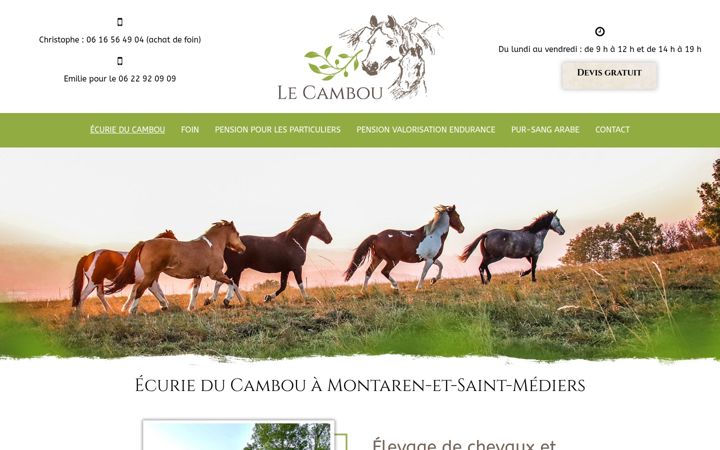 Screenshot του ecurie-du-cambou.fr