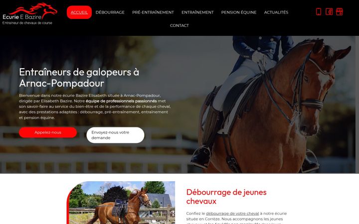 Screenshot di ecurie-ebazire.fr