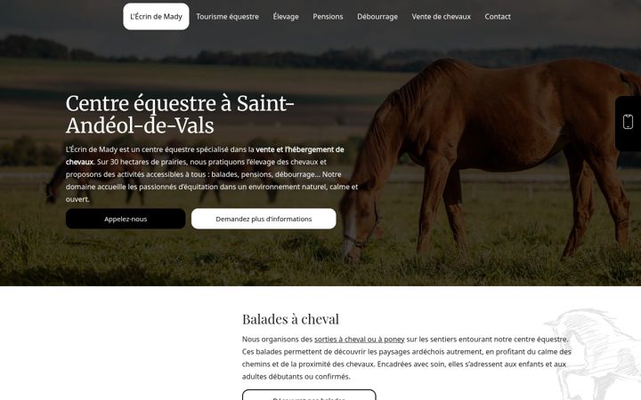 Screenshot di ecurie-lecrindemady.fr
