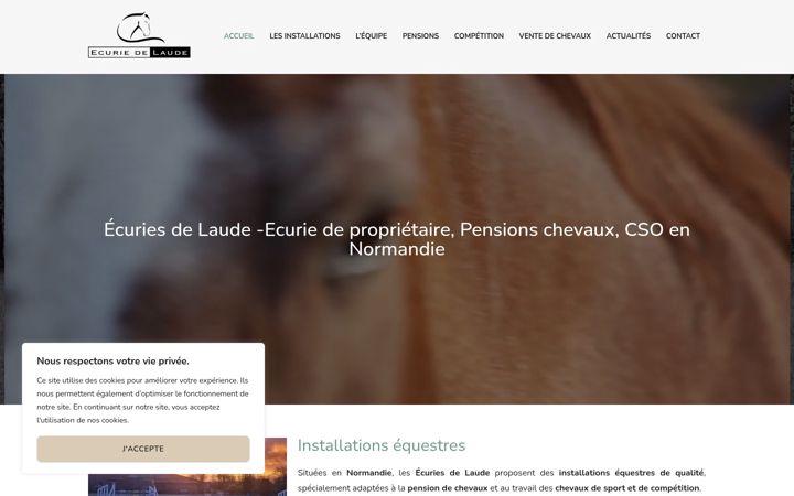 Screenshot of ecuriedelaude.fr