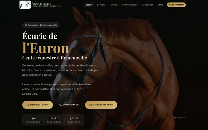 Capture d'écran de ecuriedeleuron.fr