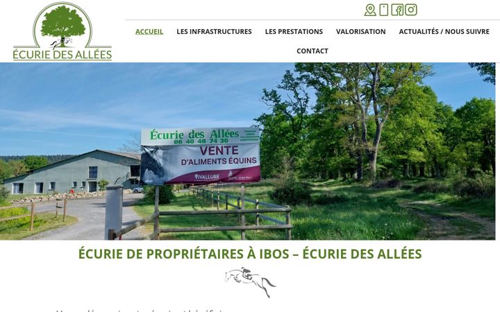Screenshot of ecuriedesallees.fr