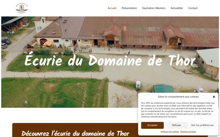 Screenshot van ecuriedethor.fr