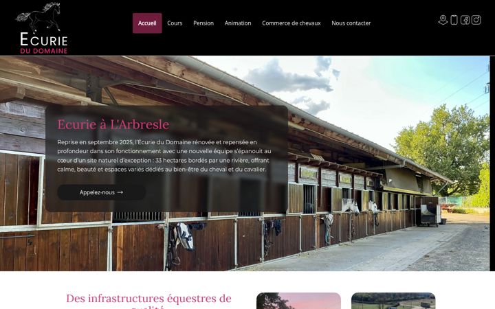 Screenshot of ecuriedudomaine-savigny.fr