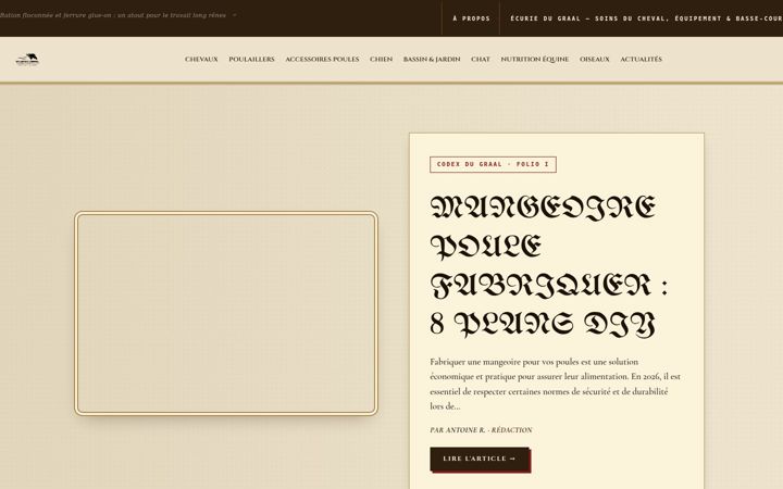 Screenshot of ecuriedugraal.fr
