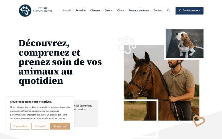 Screenshot van ecurieoliviercharret.fr