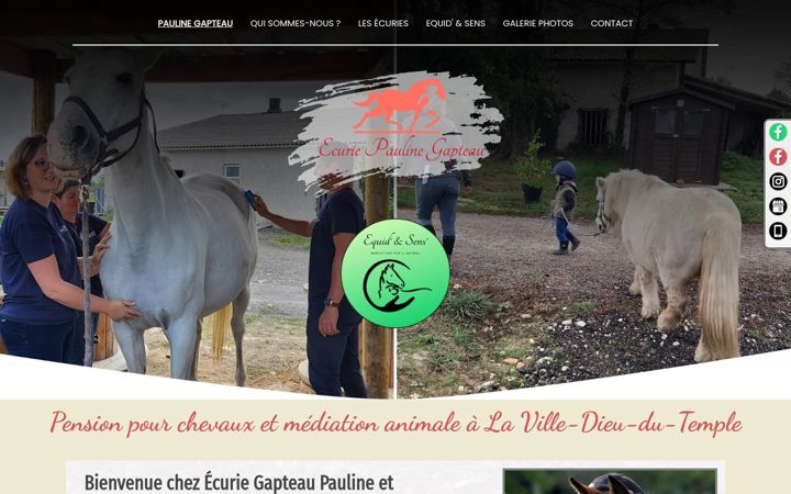 Screenshot of ecuriepaulinegapteau.fr