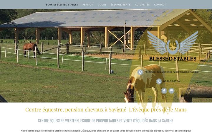 Screenshot van ecuries-blessed-stables.fr