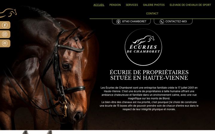 Screenshot of ecuriesdechamboret.fr