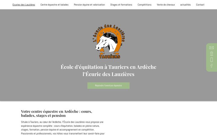 Screenshot of ecuriesdeslauzieres.fr