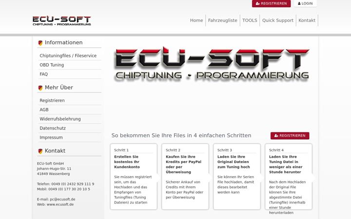 Screenshot of ecusoft-chiptuning.de
