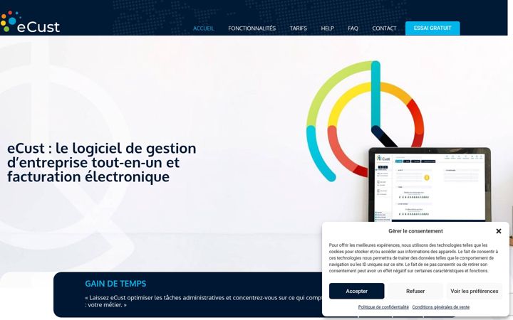 Screenshot of ecust.eu