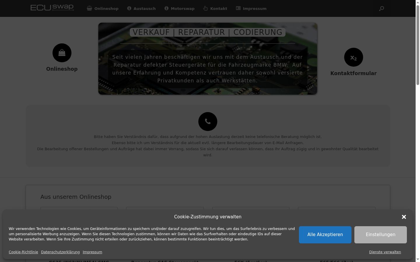 Capture d'écran de la bannière de consentement affichée avant toute interaction