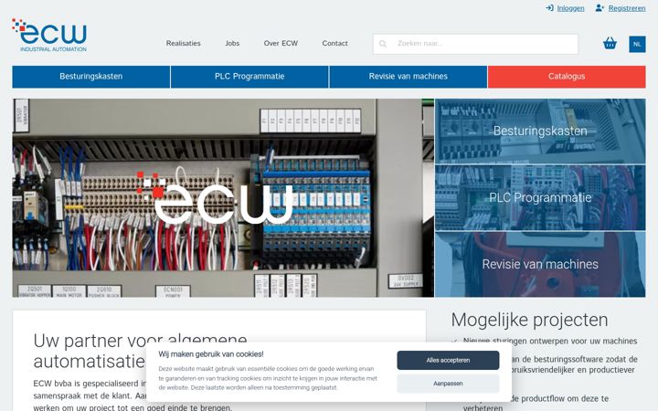 Screenshot of ecw.be