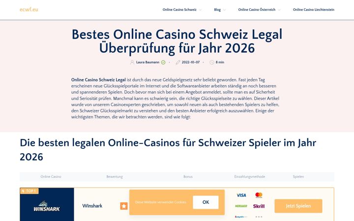 Screenshot of ecwf.eu