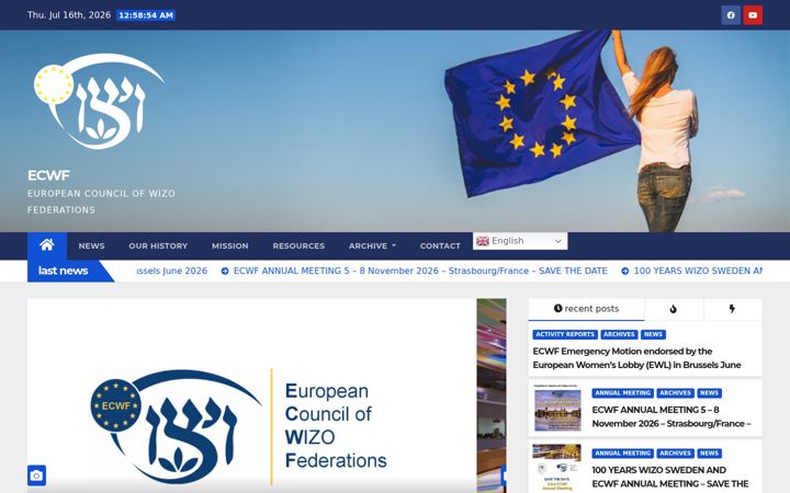 Ekraanipilt saidist ecwf.online