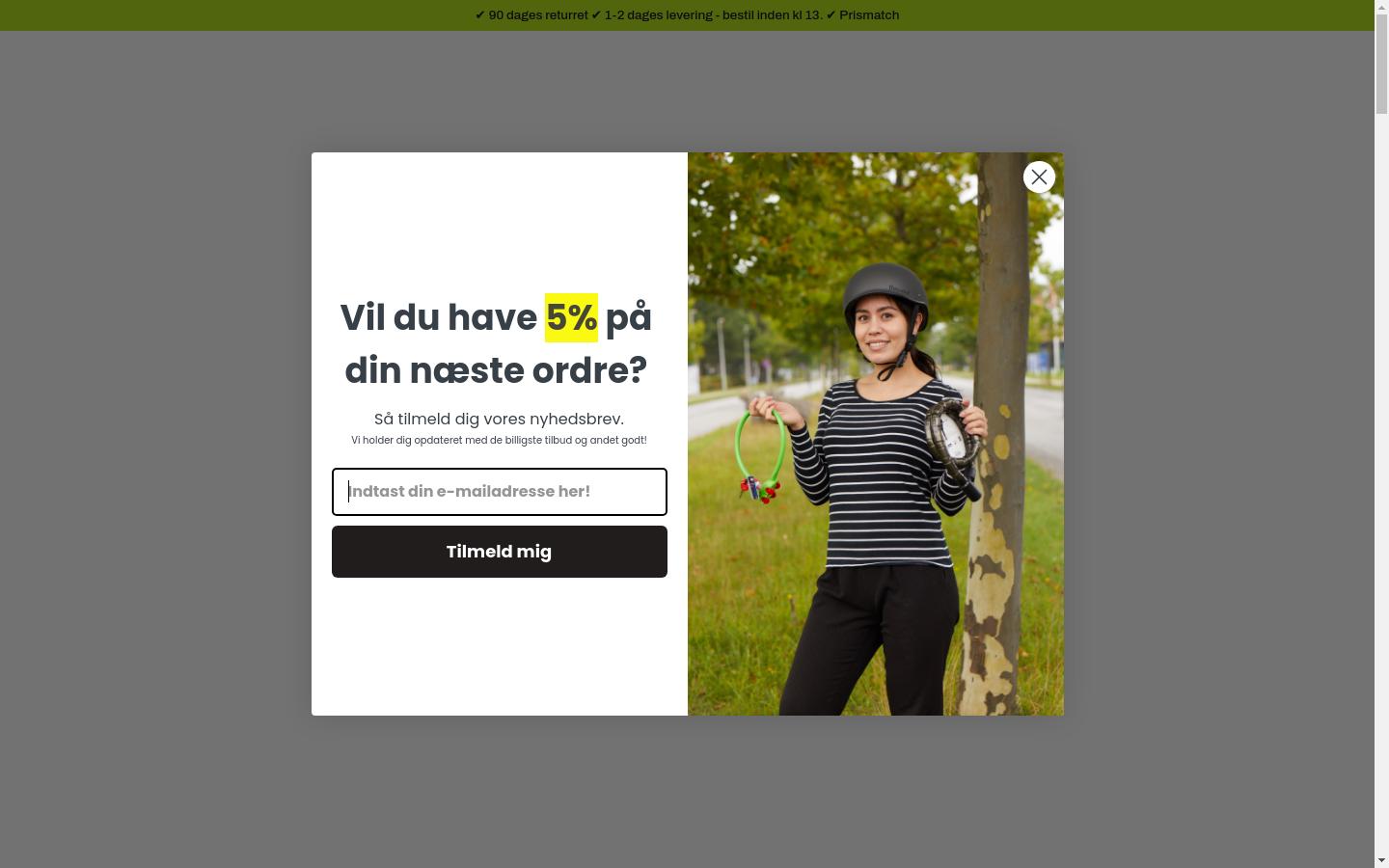 Screenshot of ecykelhjelm.dk