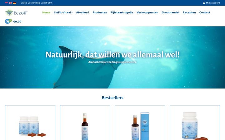Skærmbillede af eczoil.com