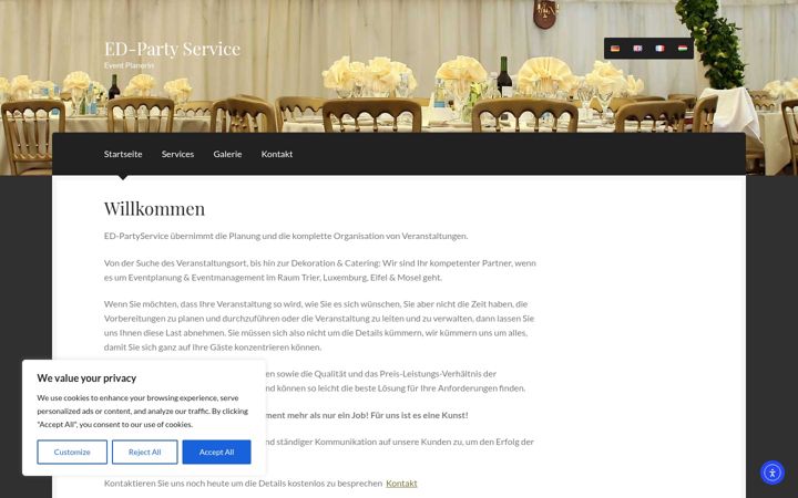 Screenshot of ed-partyservice.eu