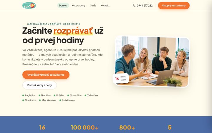 Screenshot of eda-eda.sk
